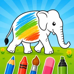 Coloring book for kids simgesi